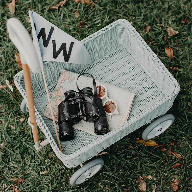 Olli Ella - Rattan Wonder Wagon - Vintage Blue