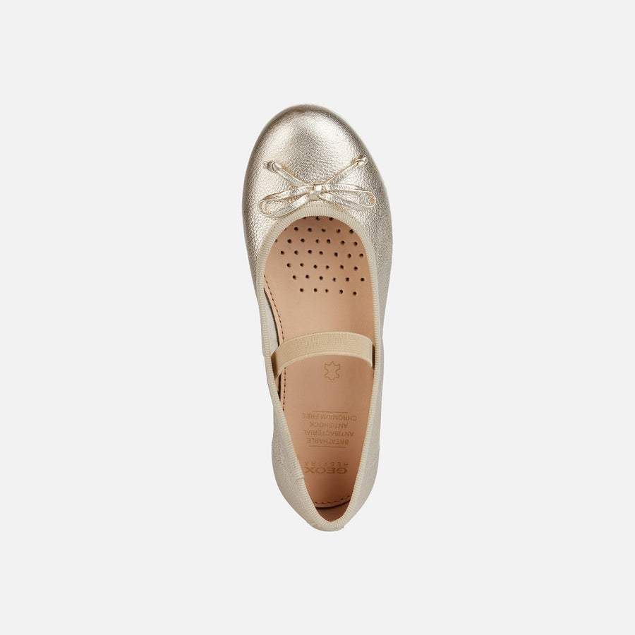 Geox - Plie Ballerina Flat - Platinum