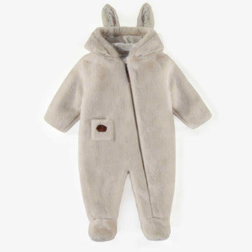 SOURIS MINI -CREAM ONE-PIECE IN PLUSH WITH INTEGRATED FEET