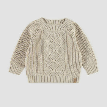 Souris Mini - Cable Knit Sweater - Cream