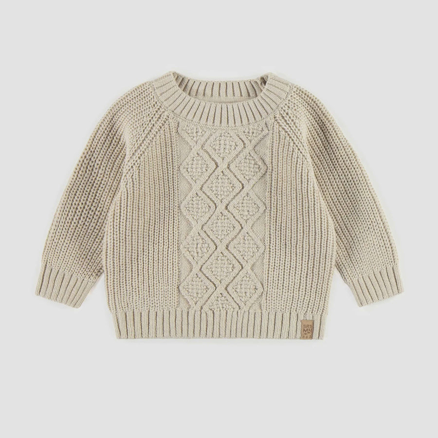 Souris Mini - Cable Knit Sweater - Cream