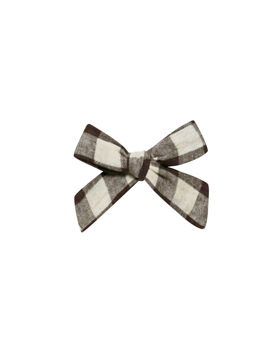 Rylee & Cru - Bow Clip - Charcoal Check