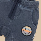 Hux - Rainbow Smiley Slouch Shorts - Denim