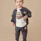Hux - Rainbow Smiley Pocket Drop Crotch Pant - Denim