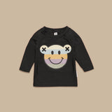 Hux - Rainbow Smile Bear Rashguard - Black