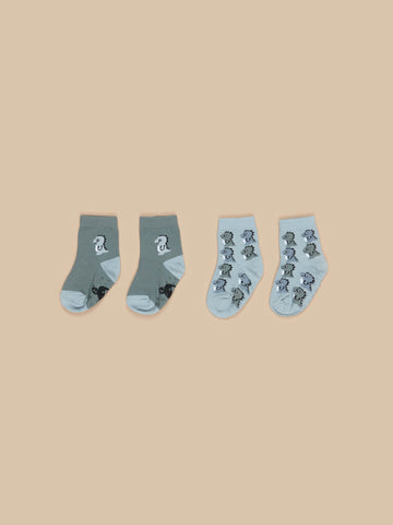 Hux - Dino 2 pck Socks - Slate