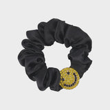 Lim Lim Accessories - Smiley Crystal Scrunchie - Gold