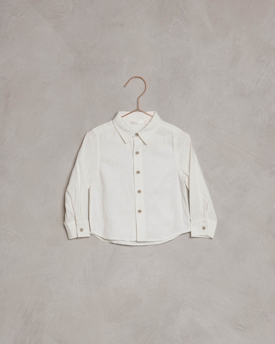 Noralee - Harrison Long Sleeve Button Down - Ivory