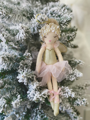Mon Ami - Sugar Plum Fairy Plush Doll Ornament - Pink
