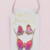 Great Pretenders - Butterfly Necklace and Stud Set