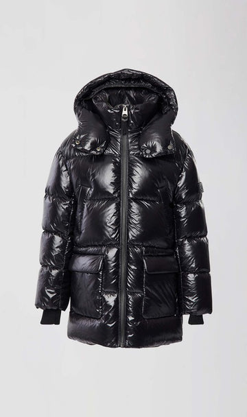 Mackage- Kennie Lustrous Light Down Parka w/ Hood- Black