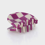 Lim Lim Accessories - Checkered Small High Claw - Fushcia