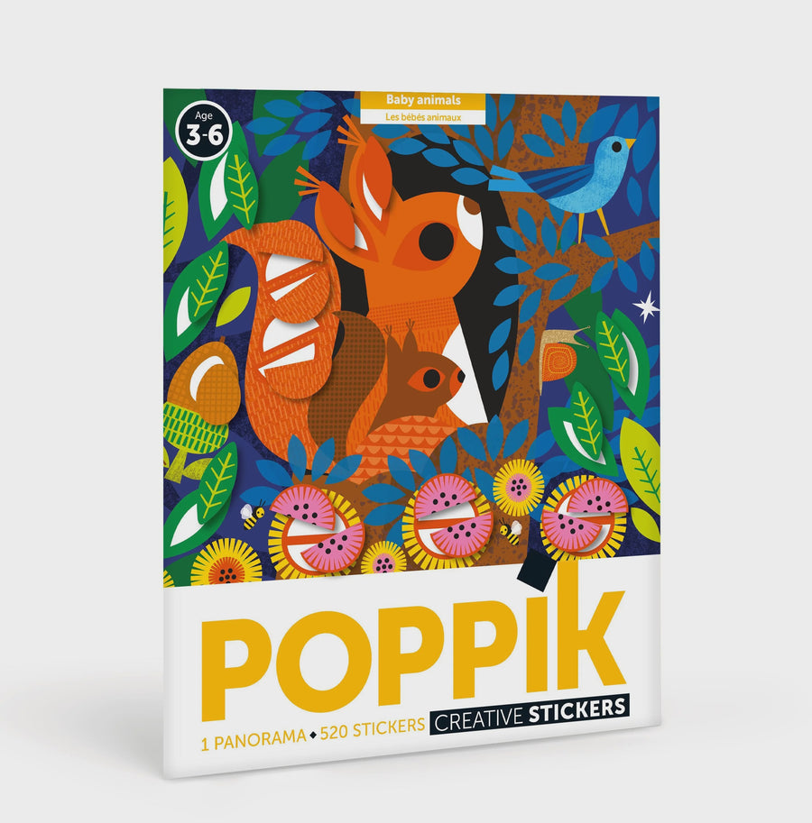 Poppik - Sticker Panorama Baby Animals