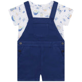 Carrement Beau - Fish Print Tee & Blue Twill Shortalls