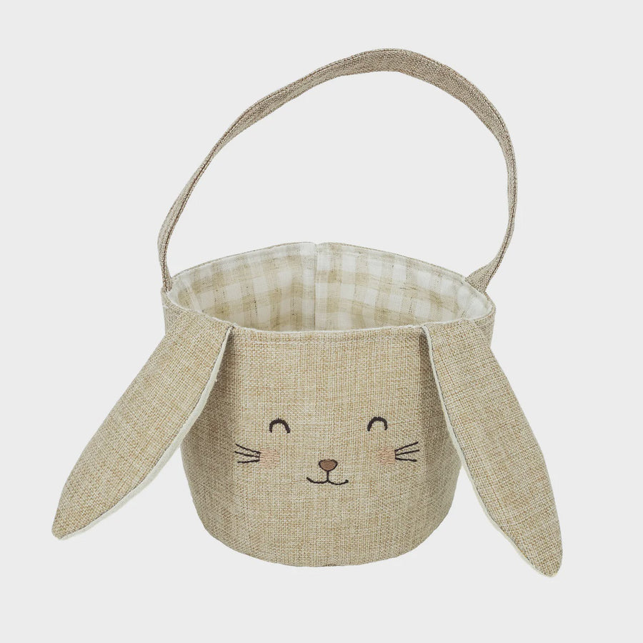 Mon Ami - Taupe Bunny Easter Basket - Small