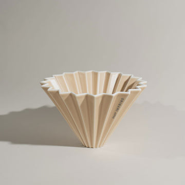 Origami - Medium Dripper & Holder - Matte Biege