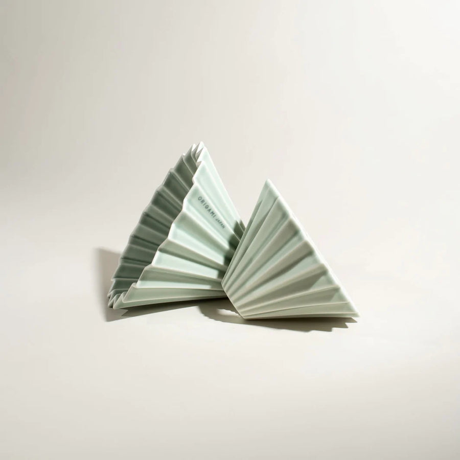 Origami - Medium Dripper & Holder - Matte Green