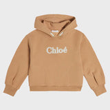 Chloe -Logo Cotton Hoodie - Brown