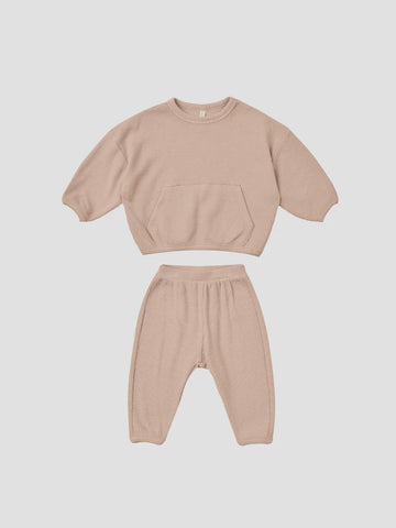 Quincy Mae - Waffle Slouch Set - Blush