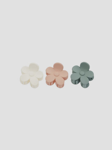 Rylee & Cru - Flower Clip Set - Aqua/Ivory/Blush