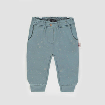 Souris Mini - Blue Printed Stretch Pant - Tone on Tone Flowers
