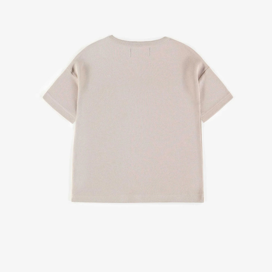 Souris Mini - Short Sleeve Waffle Jersey T-shirt - Taupe