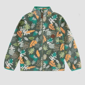 Souris Mini - Polar Fleece Jacket - Green Nature Pattern