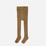Quincy Mae - Solid Ribbed Tights - Walnut