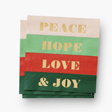 Rifle Paper Co. - Holiday Cocktail Napkins - Peace & Joy