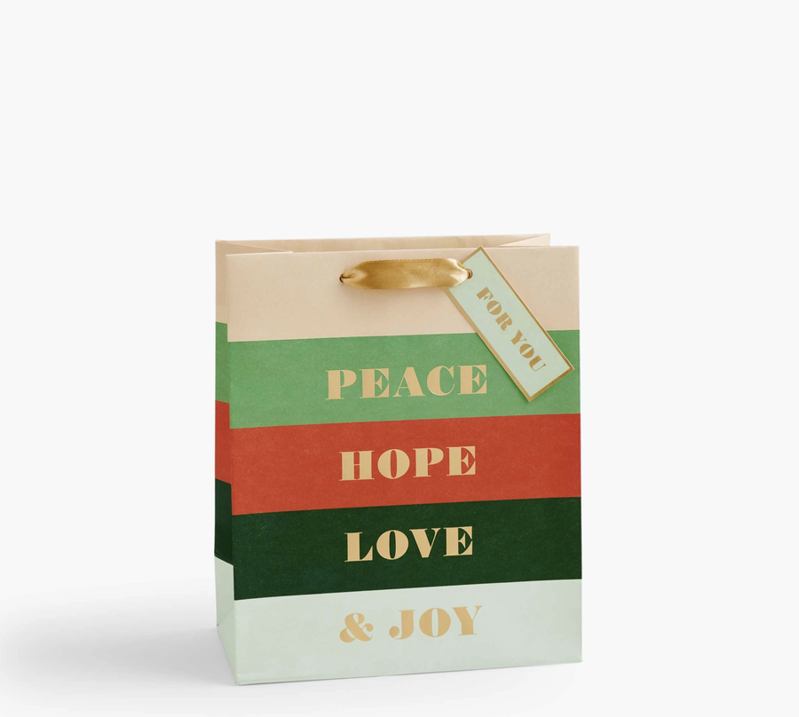 Rifle Paper Co. - Peace & Joy Medium Gift Bag
