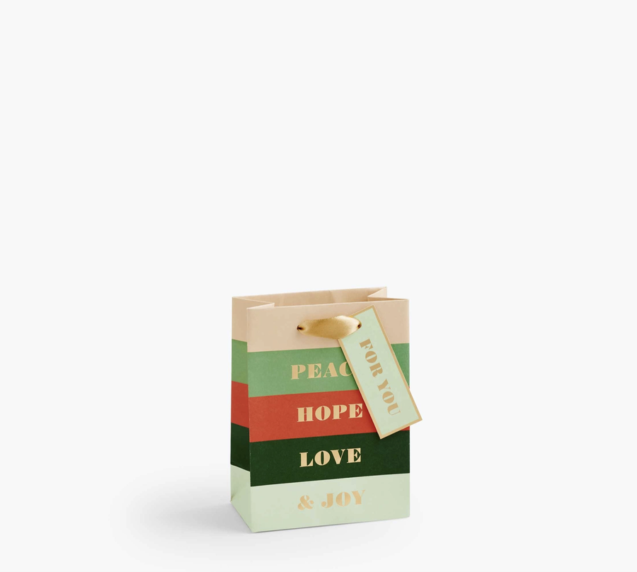 Rifle Paper Co. - Peace & Joy Small Gift Bag