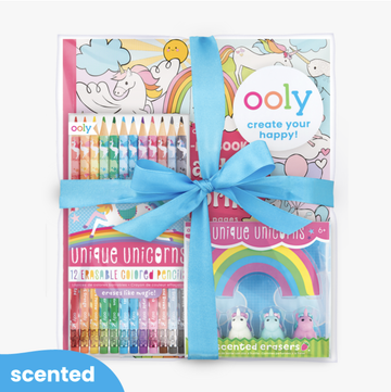 Ooly - Giftables - Unique Unicorn Erasable Coloring Set