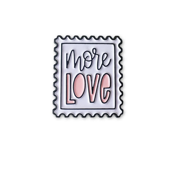 Justine Mah - More Love Postage Stamp Pin