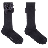 Lili Gaufrette - Ribbed Bow Sock - Navy