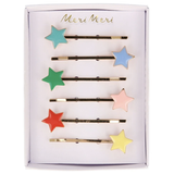 Meri Meri - Enamel Star Hair Slides - 6 pc