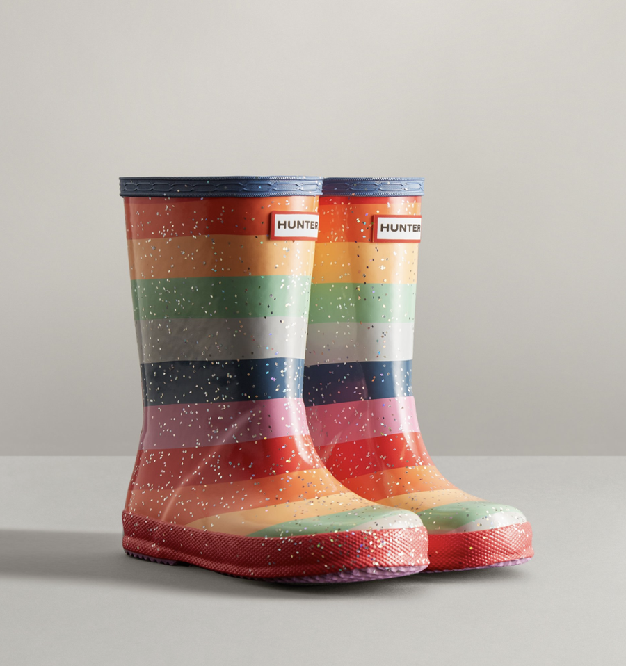 Kids glitter hunter boots discount