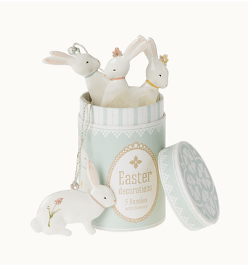 Maileg - Easter Bunny Ornaments - 5 pcs.