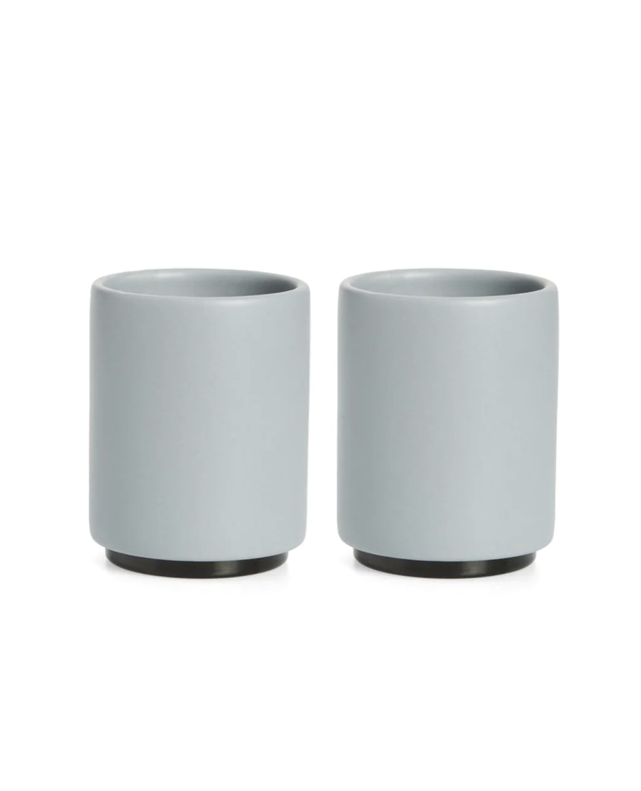 Fellow - Monty Latte Cups (2 Pack) - Grey/Polished Graphite