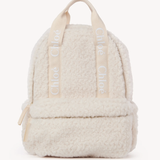 Chloe - Faux Shearling Backpack - Off White