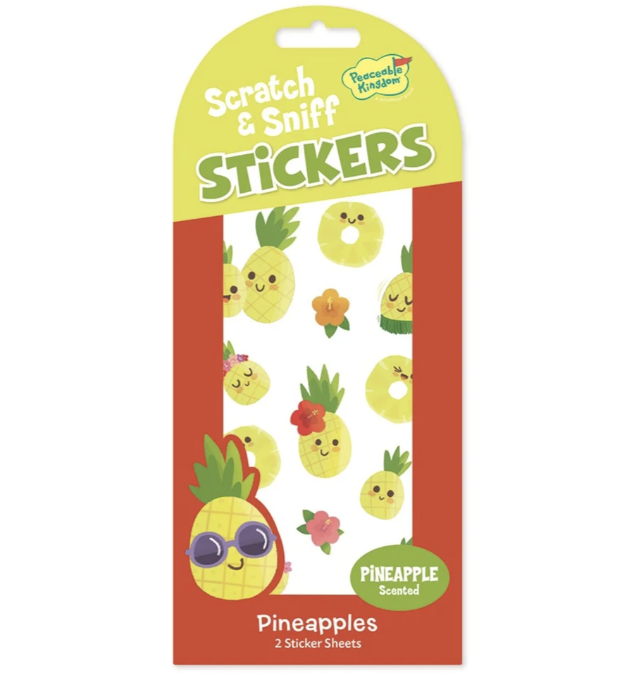 Peaceable Kingdom - Scratch and Sniff Stickers - Pineapple