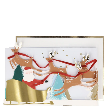 Meri Meri - Santa's Sleigh 3D Scene Card
