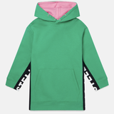 Stella McCartney - Hoodie Dress with Logo Inserts - Green