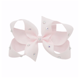 Olilia - Medium Classic Crystal Bow - Powder Pink