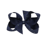 Olilia - Medium Classic Crystal Bow - Navy