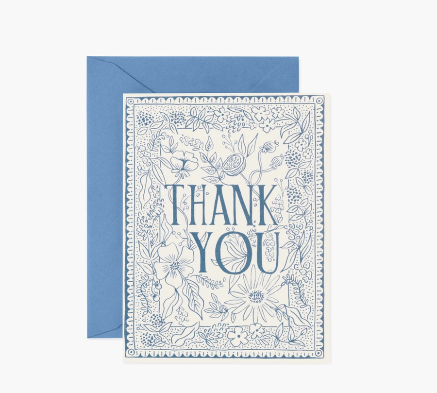 Rifle Paper Co - Delft Thank You Card
