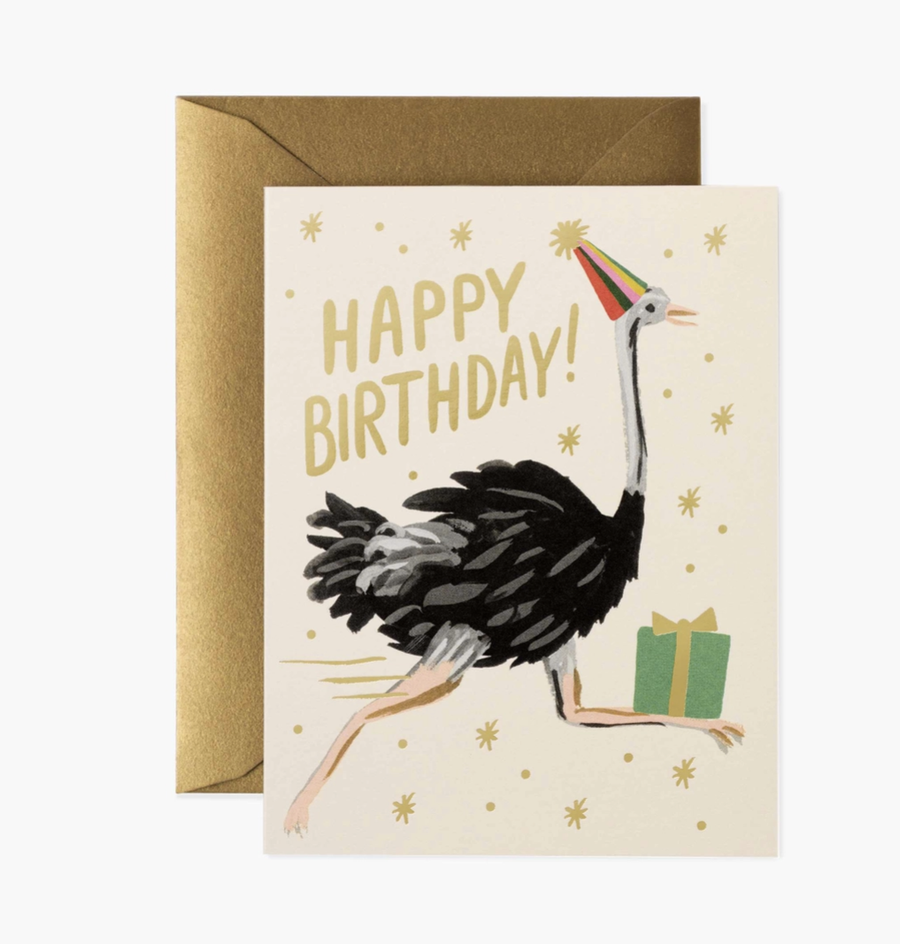 Rifle Paper Co - Ostrich Birthday Card