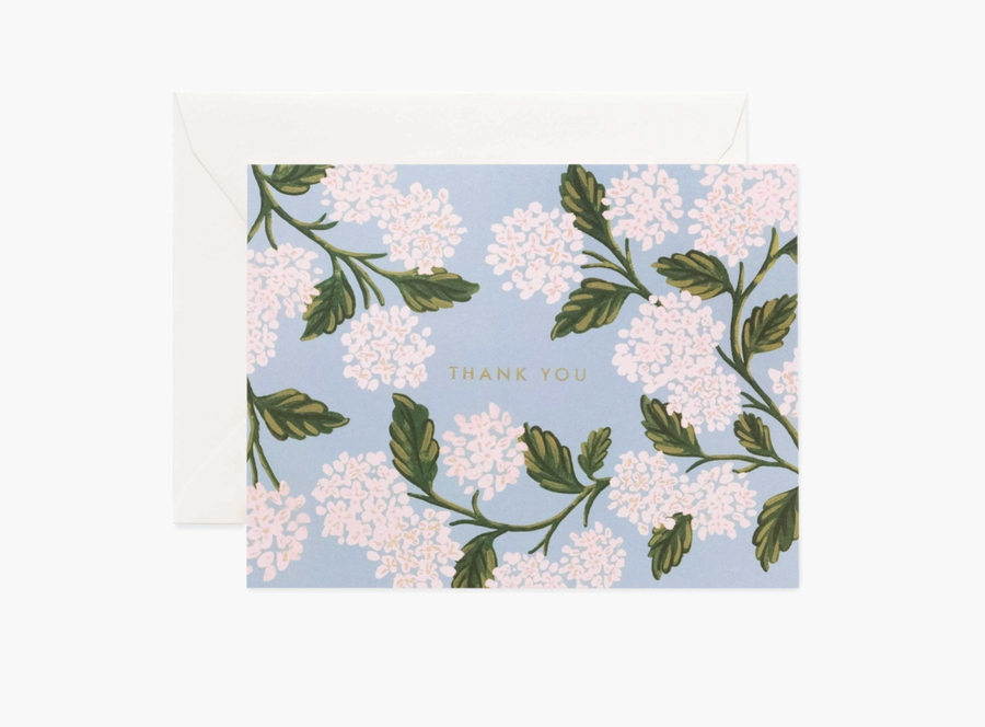 Rifle Paper Co - Hydrangea Thank You Card