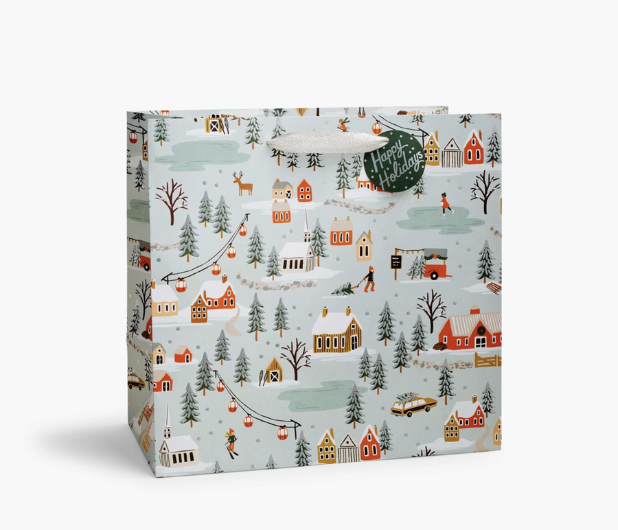 Rifle Paper Co - Holiday Village Large Gift Bag