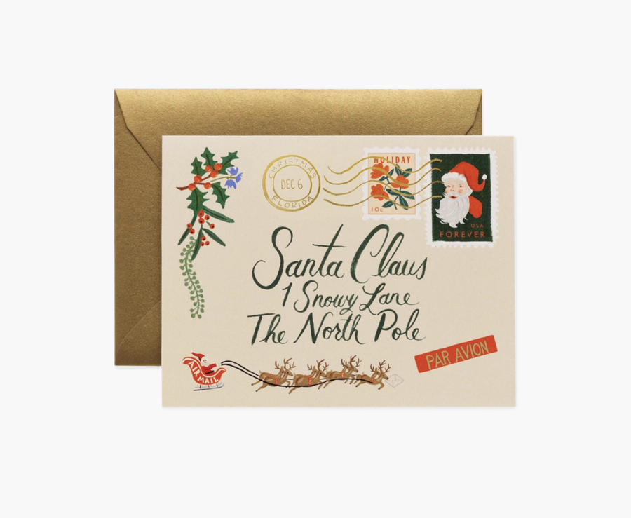 Rifle Paper Co - Santa Letter Cards - Boxed Set of 8