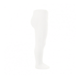 Condor - Side Openwork Warm Cotton  Tights - Cream